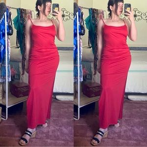 VINTAGE ARIANNA BY RACHEL KAYE RED PARTY DRESS W SIDE SLITS
